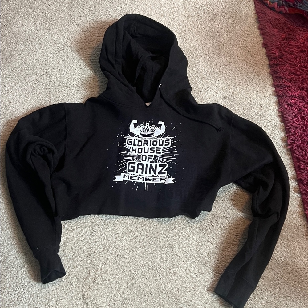 Glorious house of gainz crop hoodie